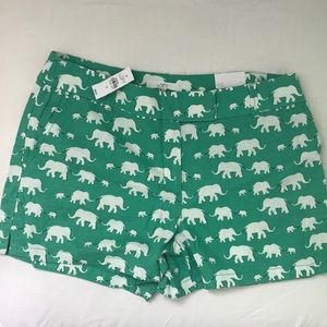 LOFT NWT Riviera Elephant-Print Shorts 12